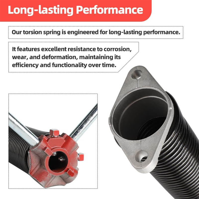 Heavy-Duty Garage Door Springs & Wires 0.207” x 2” x 24” (Pair) 18000 Cycles with Gloves for Replacement