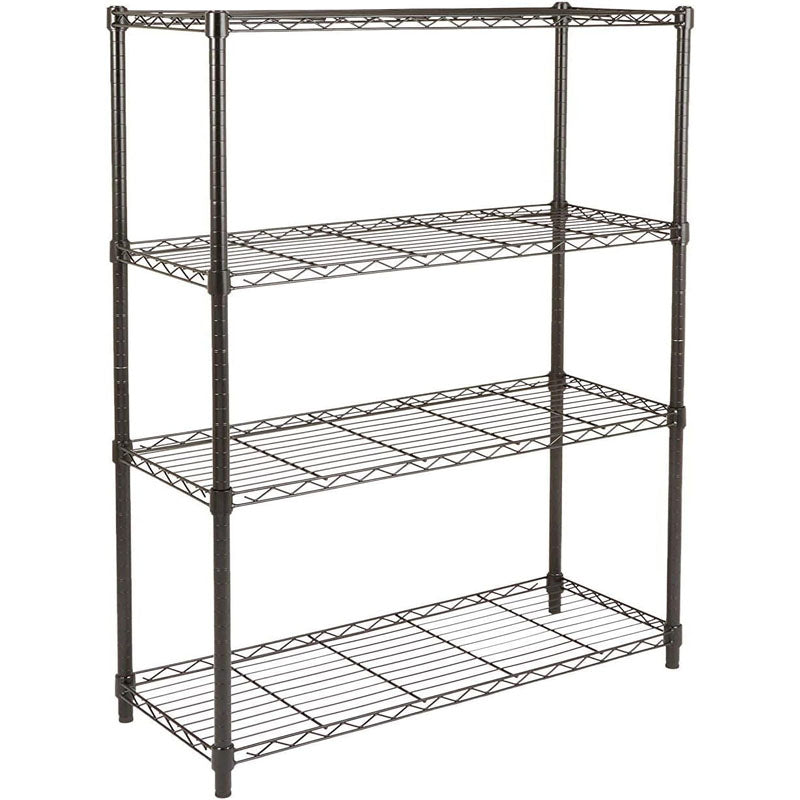 1400LBS Garage Storage Rack 4 Tier Garage Shelving Heavy Duty Steel Organizer Wire Rack for Storage Warehouse Pantry Closet