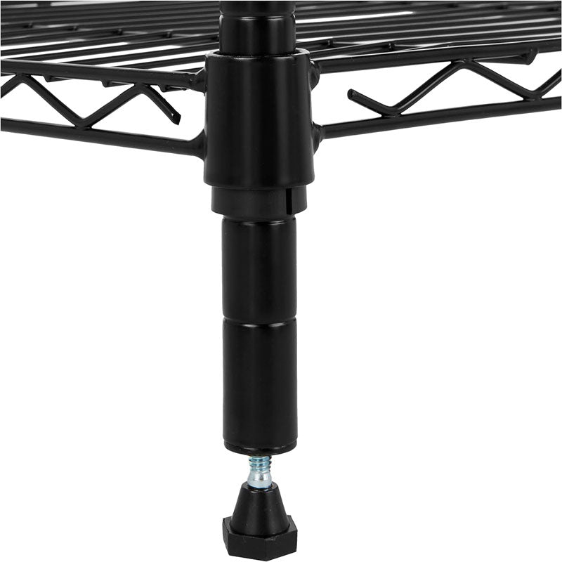 1400LBS Garage Storage Rack 4 Tier Garage Shelving Heavy Duty Steel Organizer Wire Rack for Storage Warehouse Pantry Closet