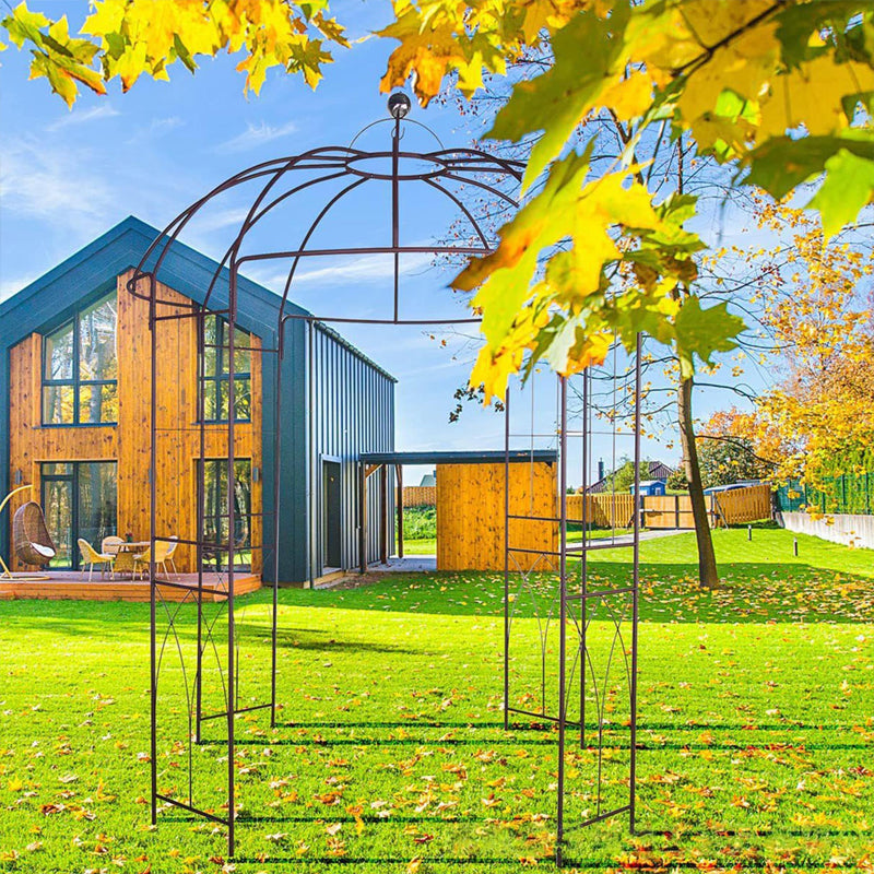 Birdcage Shape Garden Arbor Vintage Garden Arch, Iron Plant Climbing Trellis Pavilion, Iron Garden Terrace Pavilion