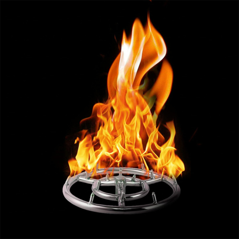 24" Round Stainless Steel Fire Pit Jet Burner Ring High Flame