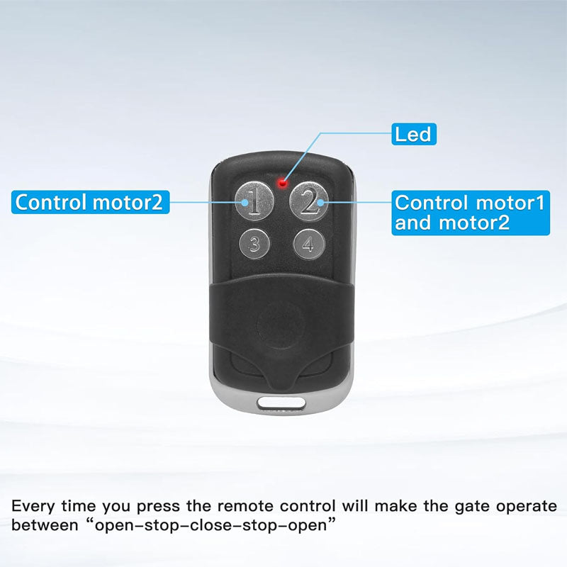 Gate Remote Control Transmitter for Automatic Gate Opener Hardware Control Accept Signal Within 100ft