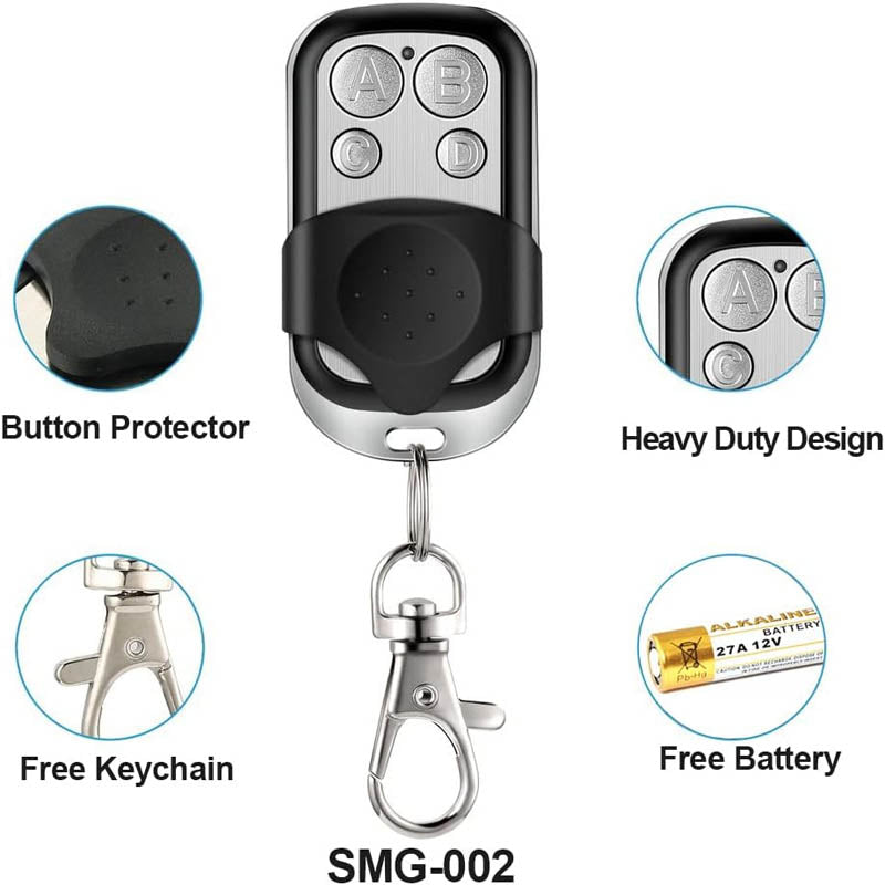 3pcs Gate Remote Control 433.92Mhz Only for Fixed Code Remote Control for Automatic Opener Hardware Sliding Driveway Security Kit