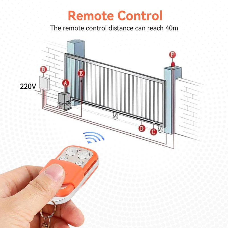 4 pack Gate Remote Control Portable 4 Button Automatic Gate Opener Remote Electric Rolling Driveway Gate Opener