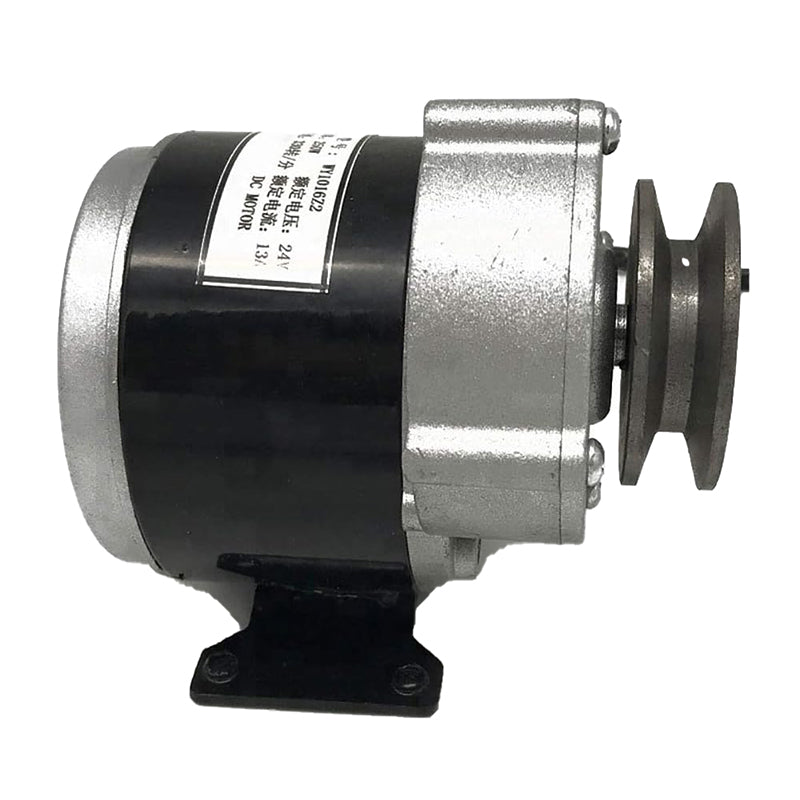 250W Gear Box 24V Small DC Motor with Pulley Belt for Electric Go Kart ATV Mini Bikes
