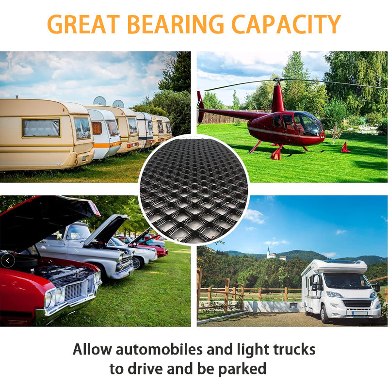 9x17ft Gravel Ground Grid, Geogrid Driveway Stabilization Grid, Ground Stabilization Grid, Suitable For Landscaping Parking Lot Garden, Courtyard