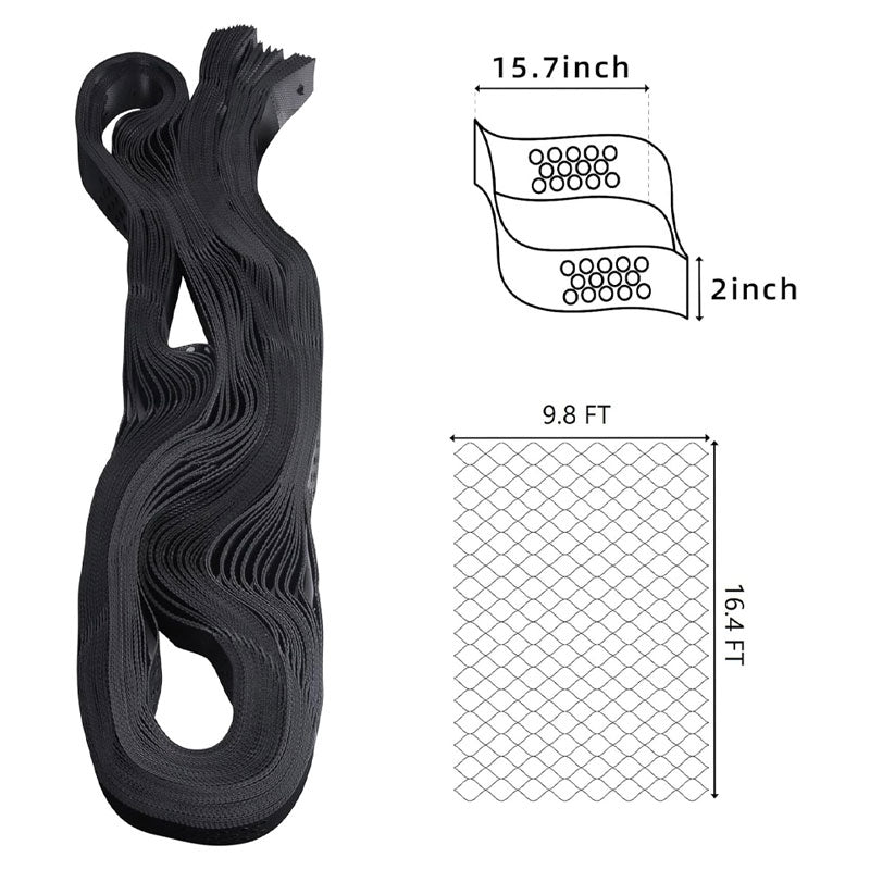 9.8x16.4ft 160 Sqft Gravel Ground Grid, 2 Inch Thick Expandable Foldable Geogrid Driveway Stabilizing Grid For Landscape Parking Lot Garden