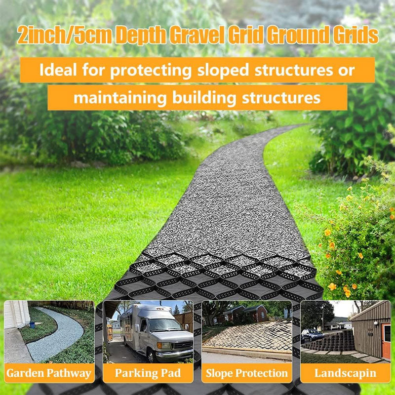 Geogrid Ground Grid 4" (9x17 ft) 155 Sq. ft. Geogrid Cell For Light Traffic Areas
