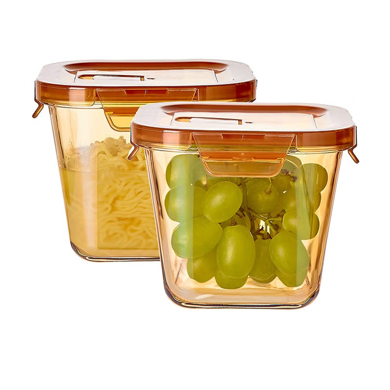Amber Glass Soup Bowl Soup Cup Sealed Crisper Microwaveable Porridge Bowl Lunch Box For Office Workers