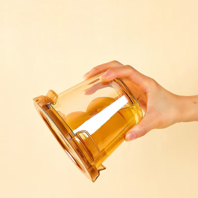 Amber Glass Soup Bowl Soup Cup Sealed Crisper Microwaveable Porridge Bowl Lunch Box For Office Workers