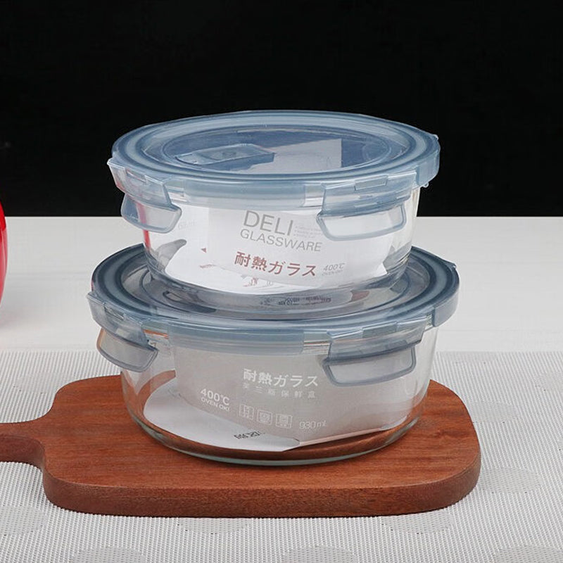 Heat-Resistant Glass Storage Box Gaopeng Tempered Glass Bowl Refrigerator Microwave Storage Bowl Lunch Box Square Lunch Box