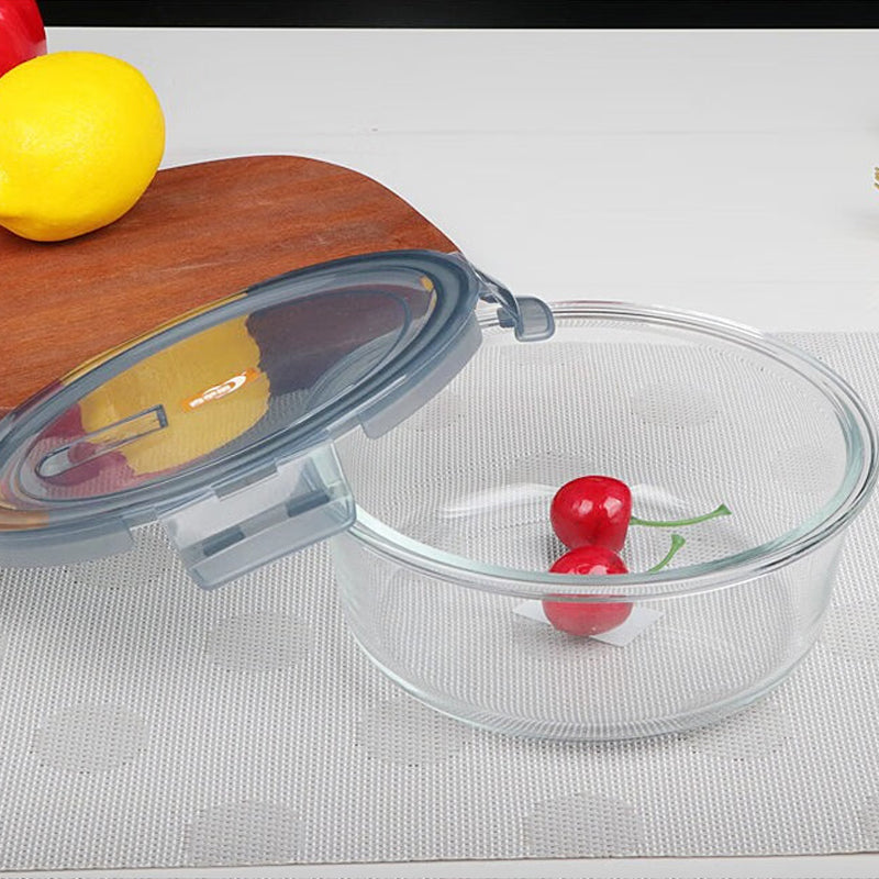 Heat-Resistant Glass Storage Box Gaopeng Tempered Glass Bowl Refrigerator Microwave Storage Bowl Lunch Box Square Lunch Box