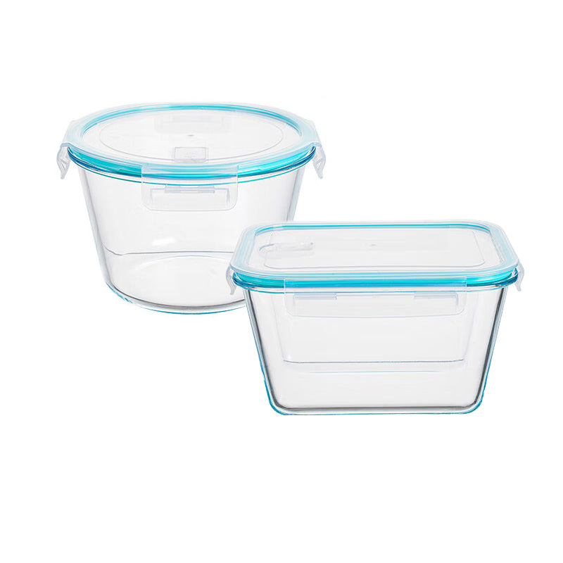 Refrigerator Crisper Glass Pickle Jar Large Capacity Microwave Sealed Jar Kimchi Pickled Pepper Chicken Feet Storage Box Rectangular 2500ml