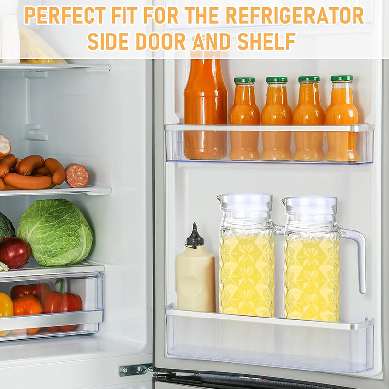 1.1L 2 Pcs Glass Pitcher with Lid Fridge Pitcher with Handle Glass Water Pitcher Juice Containers Milk Jug