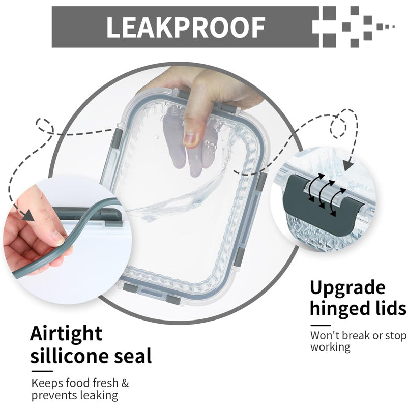 5 Packs 36 Oz Glass Food Storage Containers Glass Meal Prep Containers With Lids Airtight Glass Lunch Bento Boxes Bpa Free Microwave Freezer And Dishwasher Friendly