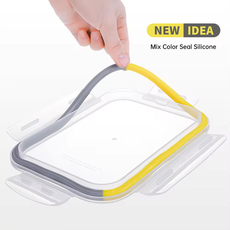 Kitchen Microwavable High Borosilicate Meal Prep Air Tight For Glass Food Storage Box Container Set With Airtight Lock Lids