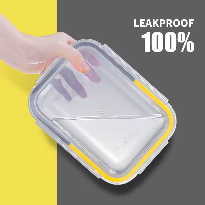 Kitchen Microwavable High Borosilicate Meal Prep Air Tight For Glass Food Storage Box Container Set With Airtight Lock Lids