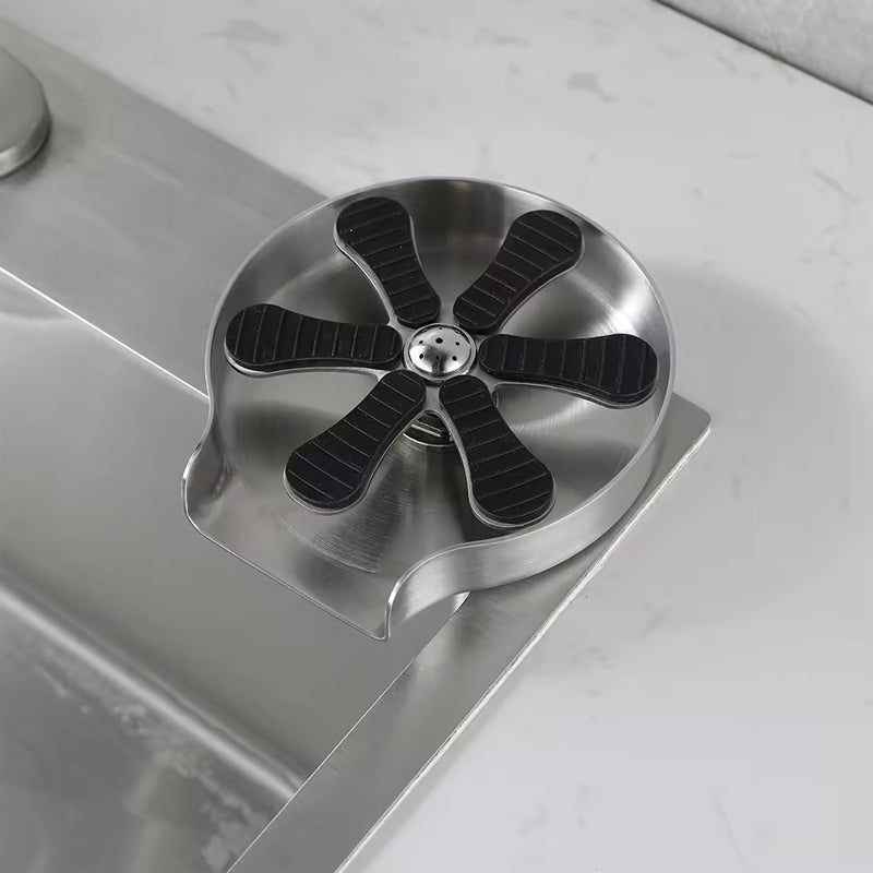 Stainless Steel Kitchen Sink Bottle Cup Washer Sink Attachment Cleaner High Pressure Automatic Spin Quick Bar Glass Rinser