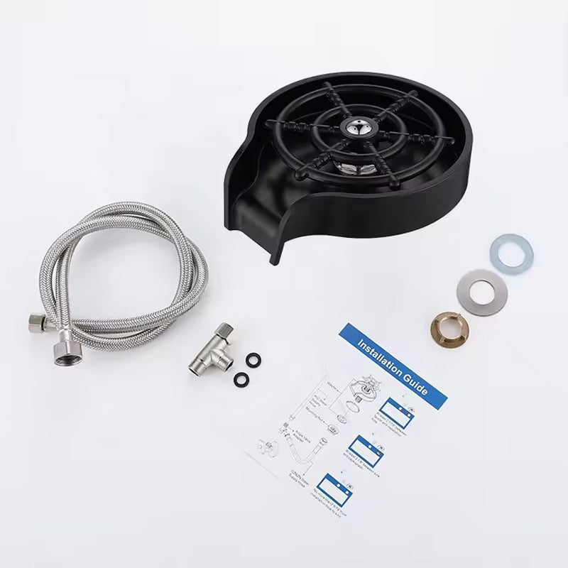 High Pressure Automatic Black Cup Washer Bar Accessories Oem Bottle Cleaner For Kitchen Sinks Automatic Washing Cup Washer