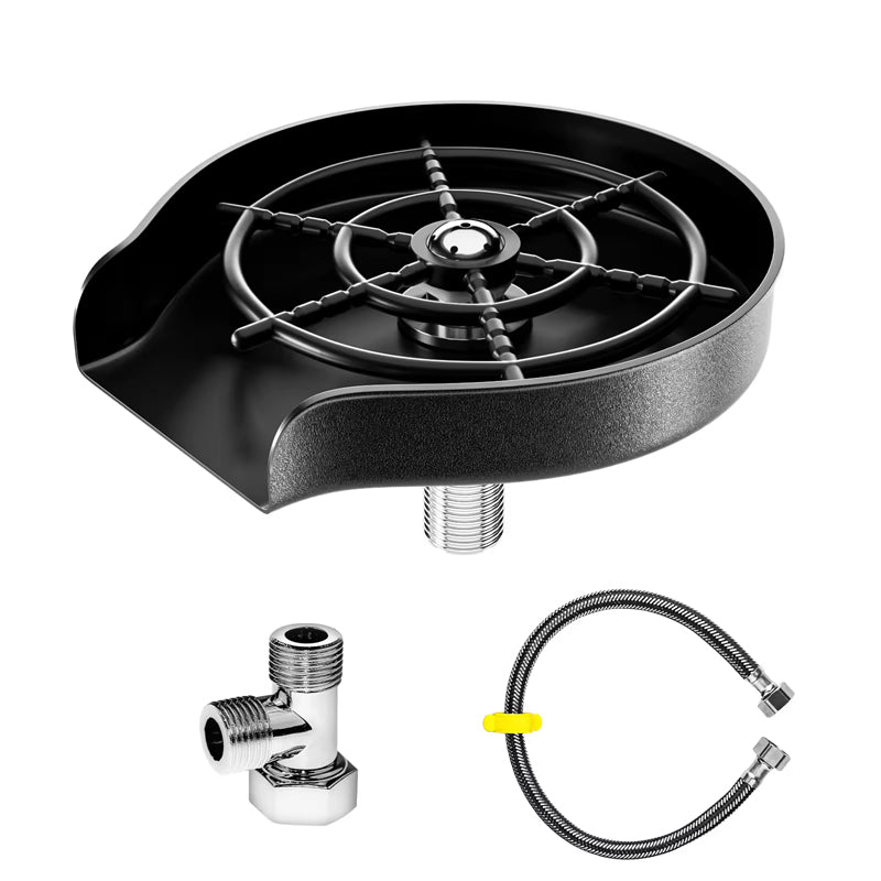 Kitchen Sink Faucet Stainless Steel Bottle Washer Cup Washer Cleaner,High Pressure Automatic Spin Quick Bar Glass Rinser