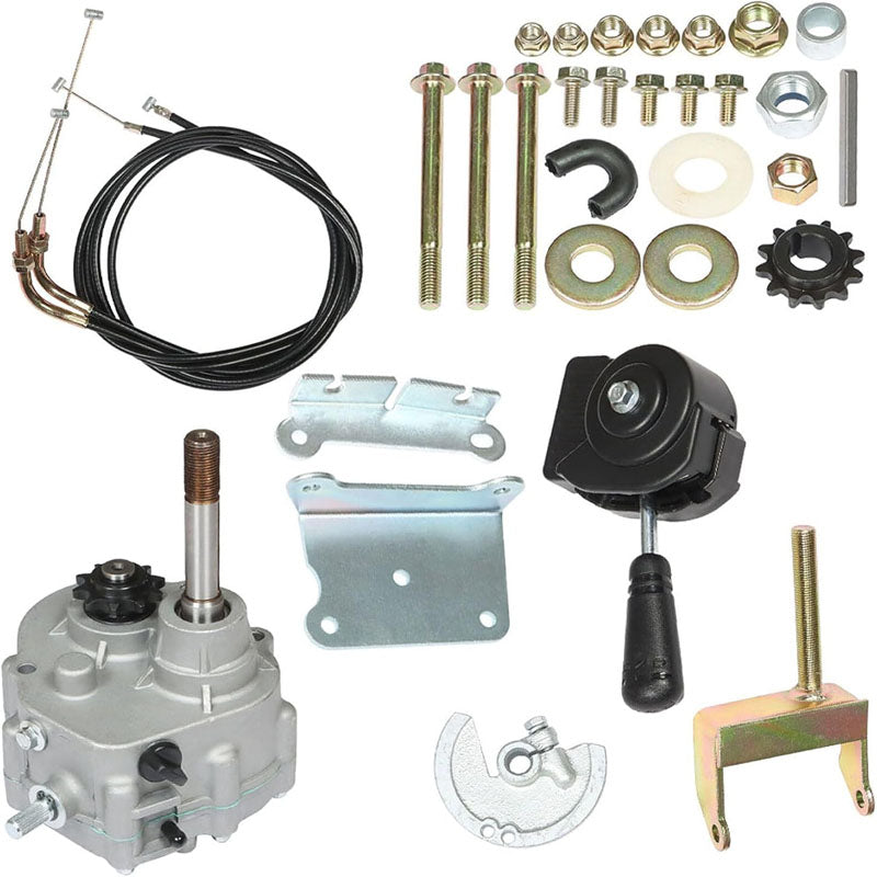 Go Kart Forward Reverse Gearbox Kit Replacement for 2HP-13HP Engine 4 Stroke 30 Series Torque Converter 35 Chain Go Karts Accessories