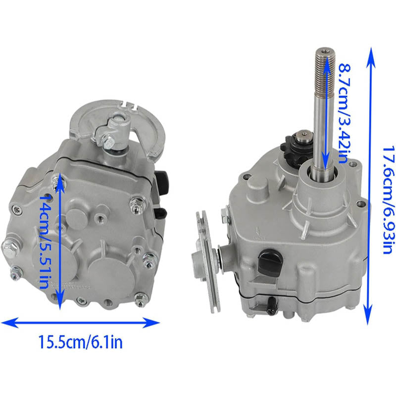 Go Kart Forward Reverse Gear Box Kit for 2HP-13HP Engine 30 Series 2300rpm Torque Converter 35 Chain 12T and 40/41 Chain
