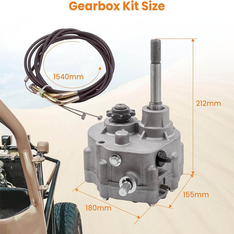 Go Kart Forward Reverse Gear box for 2HP - 13HP Engine 4 Stroke Only Works with 30 Series Torque Converter 3 Shift Modes