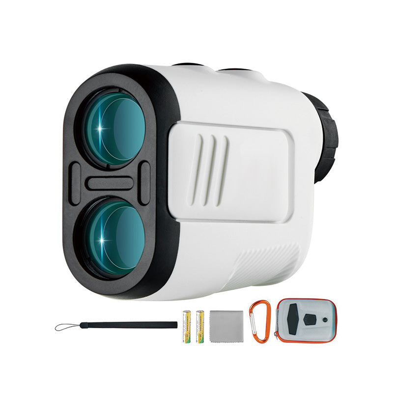 Golf Rangefinder, 650 Yards Laser Golfing Hunting Range Finder, 6X Magnification Distance Measuring, Golfing Accessory with High-Precision Flag Lock, , Continuous Scan, and Batteries