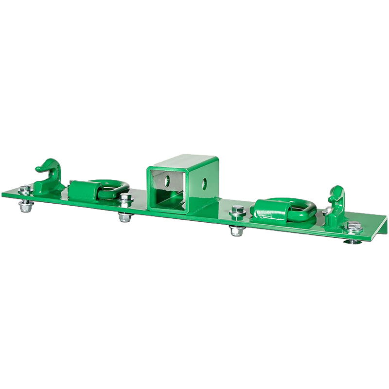 Tractor Grab Hooks 4.96" W × 21.93" L Fits Bolted on Compact Tractor Bucket Grab Hooks D Rings & 2" Receiver