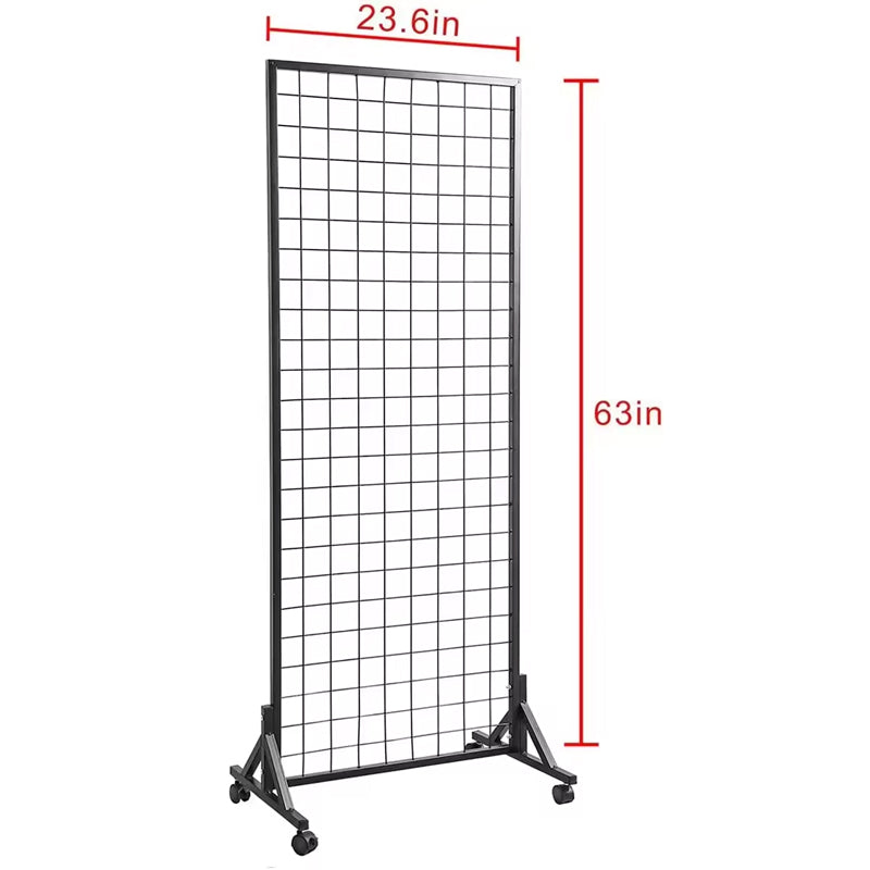 Retail Display Stand Grid Wall Panels 2 Packs With T-Base Metal Gridwall Panel Display Rack Home Furniture Customized