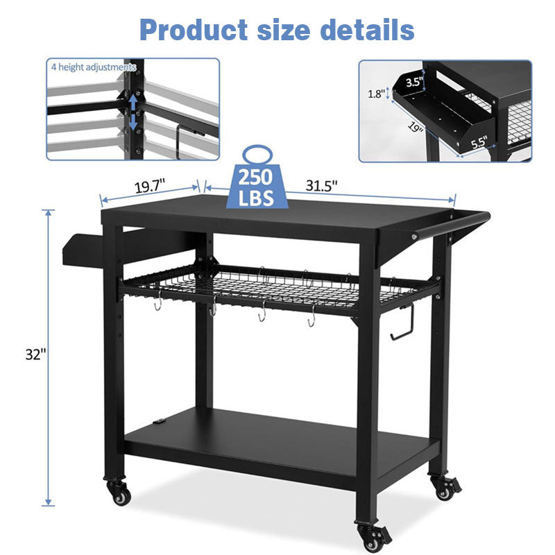 Outdoor Barbecue Car, Multi-Purpose Mobile Kitchen Barbecue Car