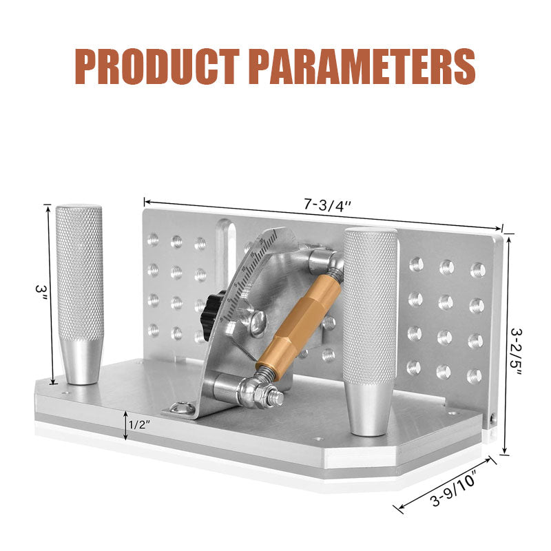 Belt Grinder Knife Holder, 7-3/4 Inch Long Knife Sharpener Positioner Adjustable Angle -5°~ 25°, Belt Sharpener Holder With Double Handles