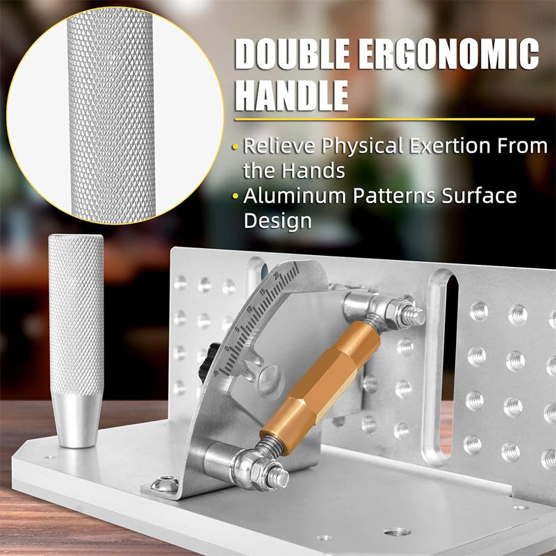 Belt Grinder Knife Holder, 7-3/4 Inch Long Knife Sharpener Positioner Adjustable Angle -5°~ 25°, Belt Sharpener Holder With Double Handles