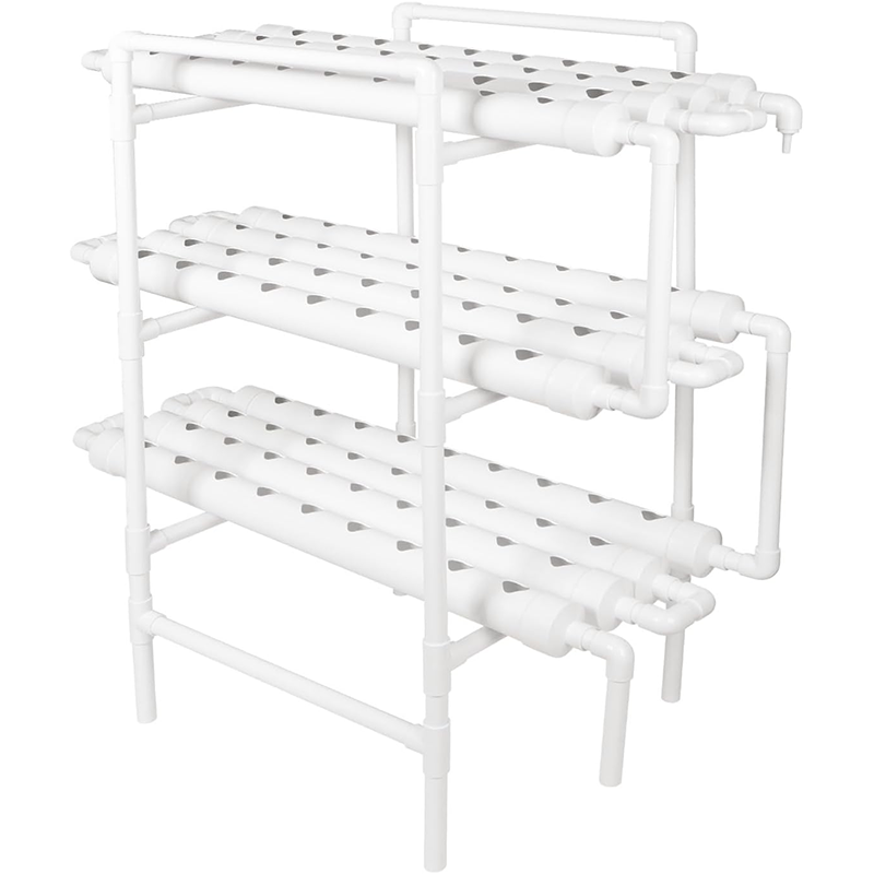 Hydroponic Site Grow Kit ,Hydroponic System, 3-Tier 108 Positions Hydroponic Field Planting Kit, Water Pump, Automatic Irrigation System, Hydroponic Planter Deep Water Cultivation, Soilless Planting Hose