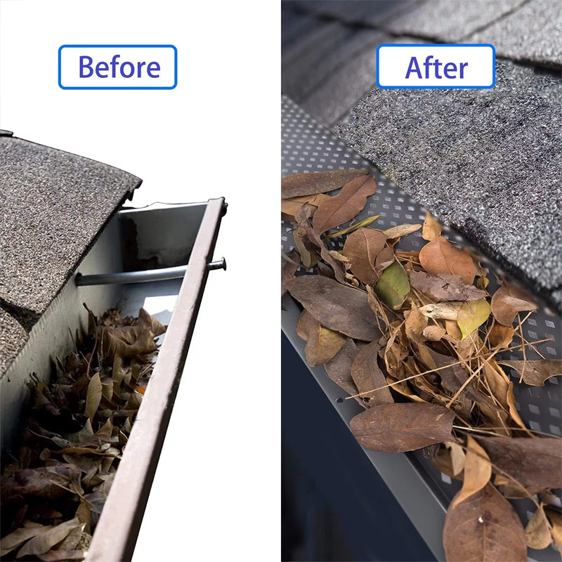 5 Inch Wide Aluminum Leaf Guard Gutter Metal Guards 4 Feet Long 13 Pcs 52 Ft Total Length 0.019'' Thick