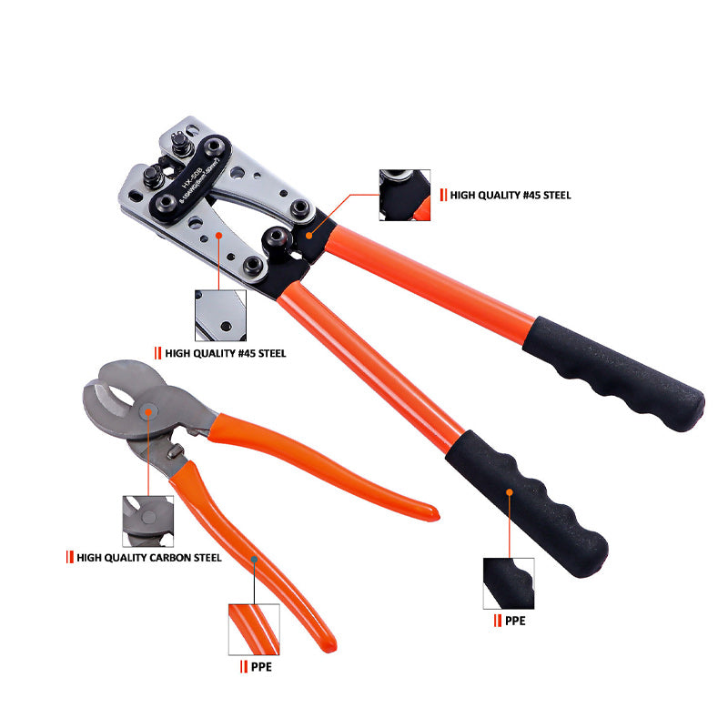 Cable Ear Sc Terminal Crimping Pliers, Hand Tool Cable Cutter For Crimping 6-50mm² Cables