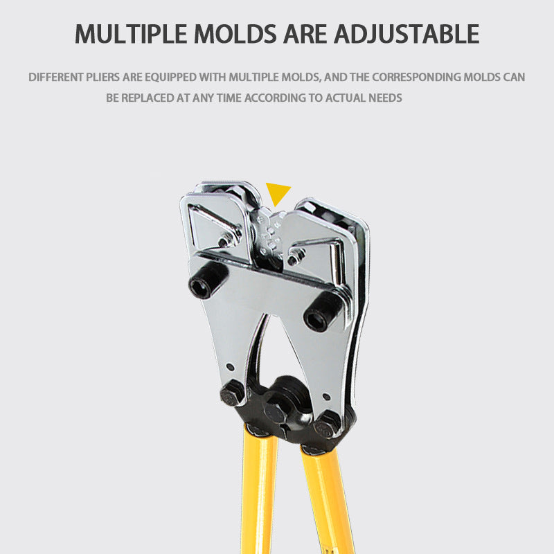 Strong Crimping Pliers, Hexagonal Crimping Bare Terminal Opening Copper And Aluminum Terminal Crimping