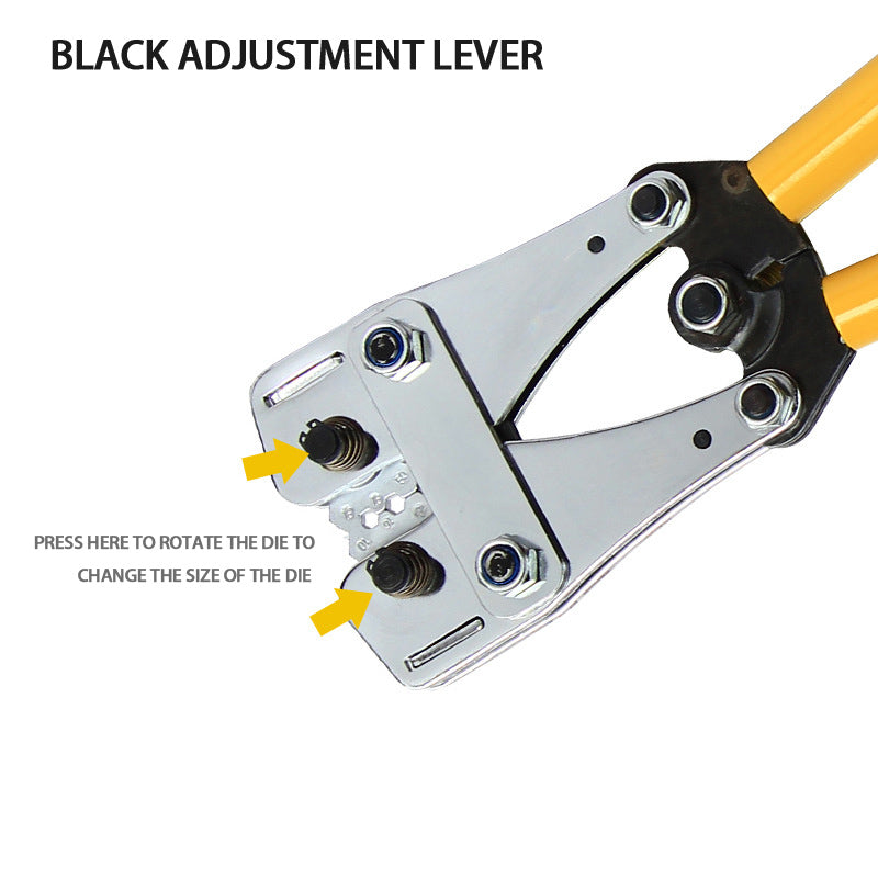 Strong Crimping Pliers, Hexagonal Crimping Bare Terminal Opening Copper And Aluminum Terminal Crimping