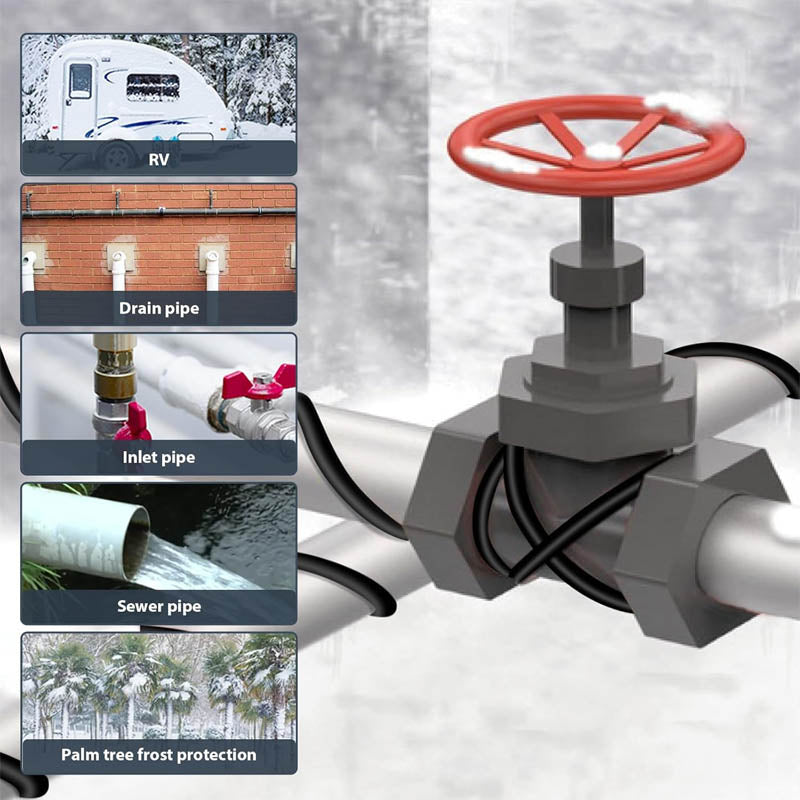 Heating Cables Self-Regulating Pipe 24-feet 120V Roof deicing and Pipe freeze protection