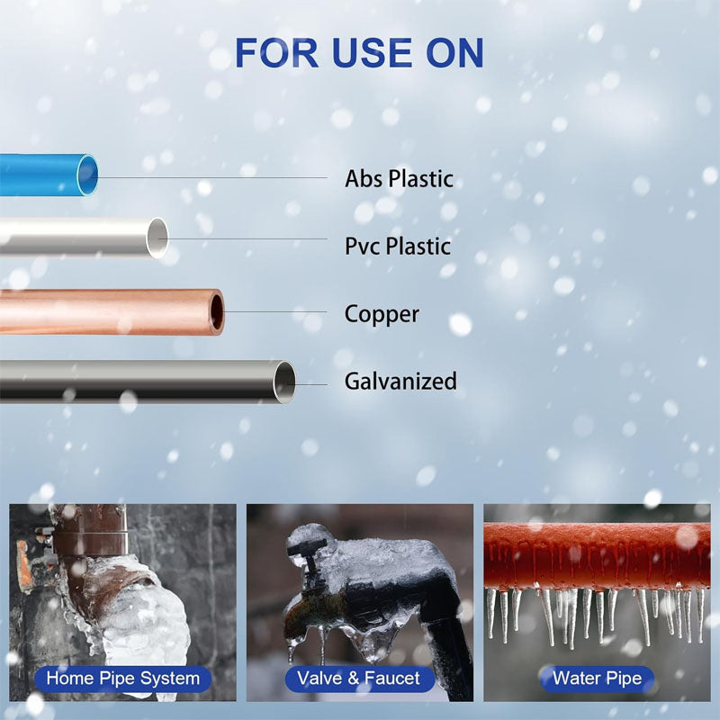 100FT Heating Cables , Pipe Freeze Protected Water Pipe Heating Cable with Mounting Buckle Self Regulating Temperature 120V 8W/ft