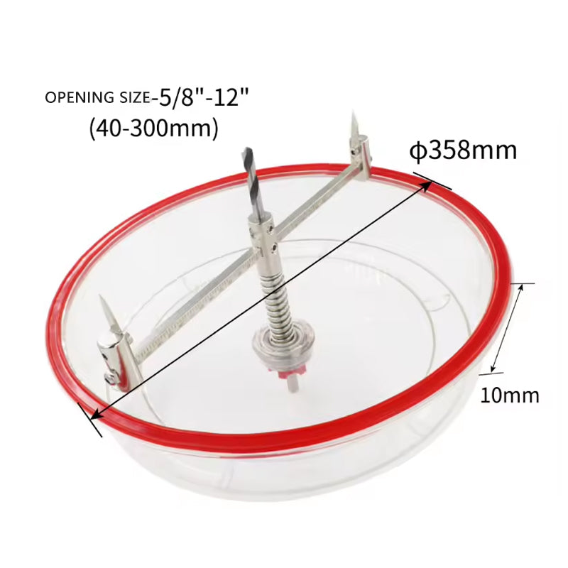 Adjustable Holesaw Ceiling Wall Adjustable Range 40-300mm Cutter Hole Saw Downlight Hole Saw Cutter Kit