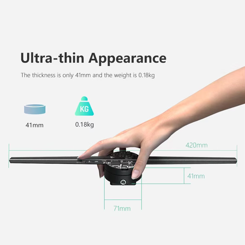 42cm 3D Hologram 3D Led Advertising Projector Digital Signage Equipment Holographic Led Fan Display Video Wall For Outdoor Using