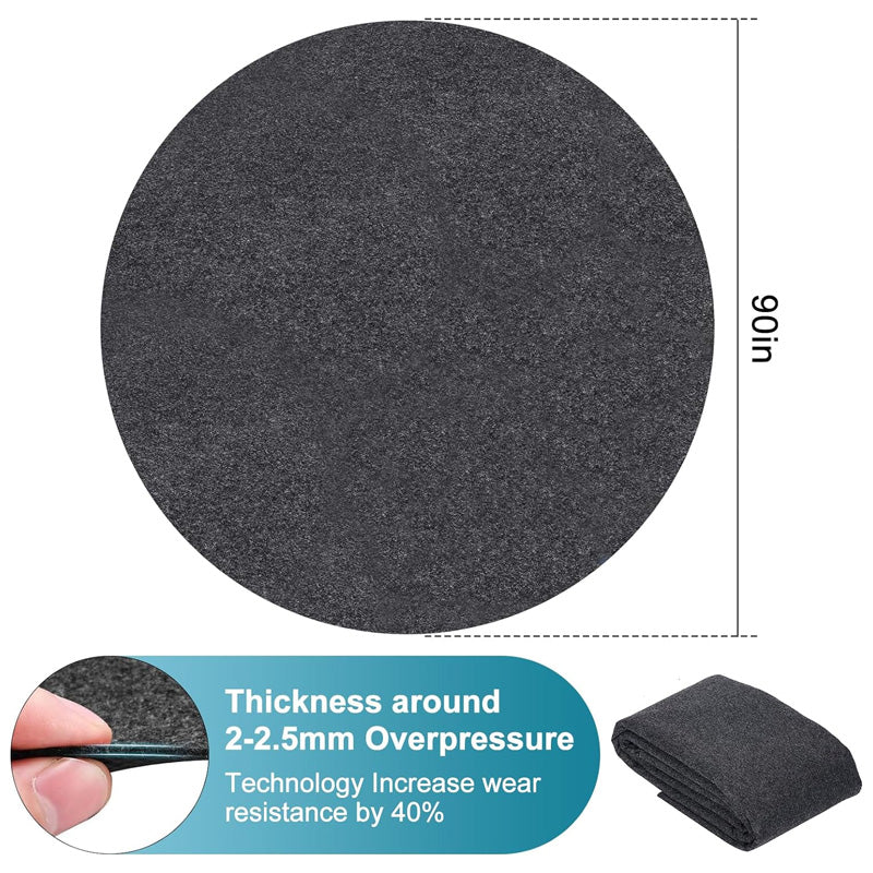 90 Inch Diameter Round Inflatable Hot Tub Mat, Extra Large Inflatable Hot Tub Mat, Waterproof Non-Slip Backing, Floor Protector, Reusable