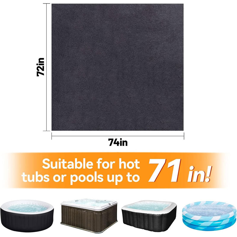 Hot Tub Mats, P0rotective Mats, Suitable For Above Ground Pool Inflatable Hot Tubs, Absorbent Spa Pool Floor Mats, Etc