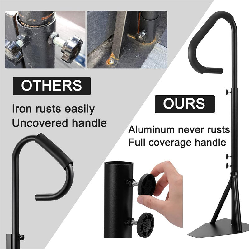 Hot Tub Grab Bars, Adjustable Height 63 Inch Sliding Base Under Spa Step Hot Tub Grab Bars For Indoor And Outdoor Use