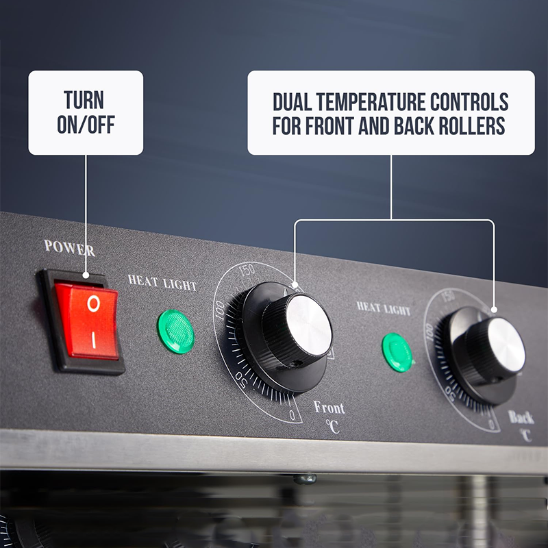 Hot Dog Roller, 30 Hot Dogs 11 Rollers Grill Cooker Machine With Removable Stainless Steel Drip Tray And Glass Hood Cover, 1430-Watts, Perfect For Commercial And Party