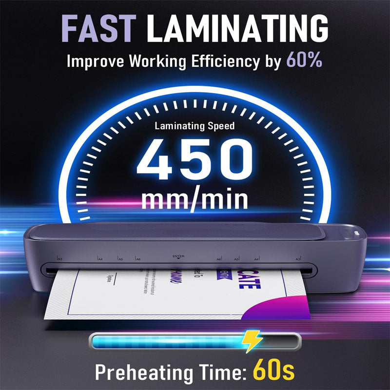 13-inch 9 in 1 Hot & Cold Pouch Laminating Machine 60s Warm-Up No Jam laminator Machine 11x17 with 30 Laminating Sheets for Home Office Use