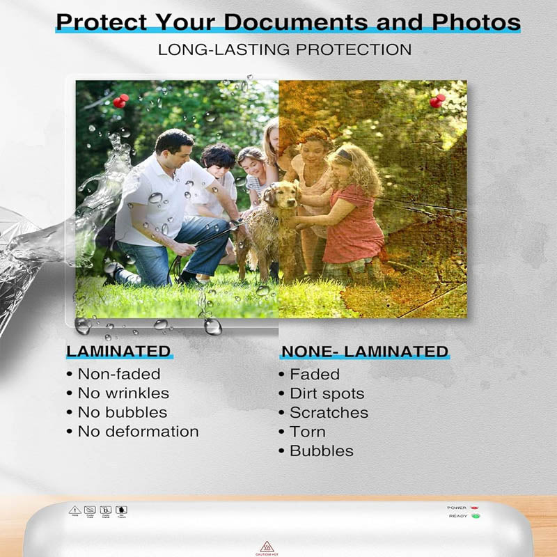 9 Inch Hot & Cold Pouch Laminating Machine 6 in-1 Personal Desktop Laminator for Home, Office, School