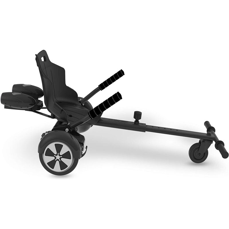 Hoverboard Seat Attachment Compatible with All 6.5" & 8" Hoverboards Hand-Operated Rear Wheel Control Adjustable Frame Easy Install