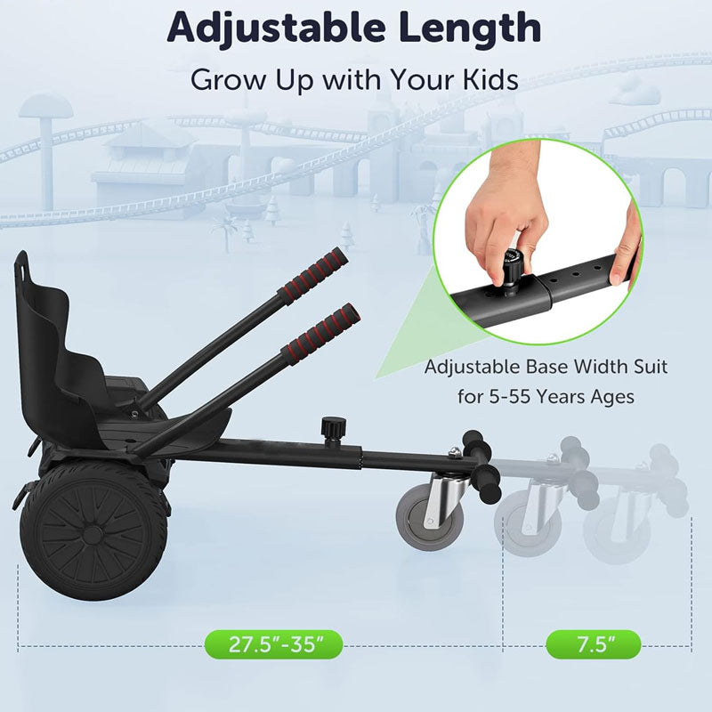 Hoverboard Seat Attachment for 6.5'' 8'' 8.5'' 10'' Two Wheel Self Balancing Scooter Accessories Hoverboard Kart for Kids or Adults